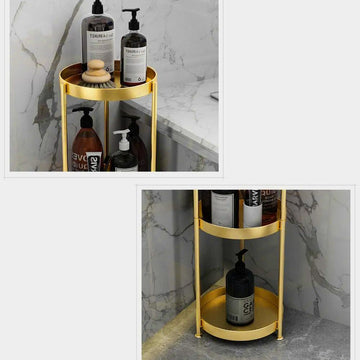 4-Tier Modern Free-Standing Bathroom Shelf in Gold